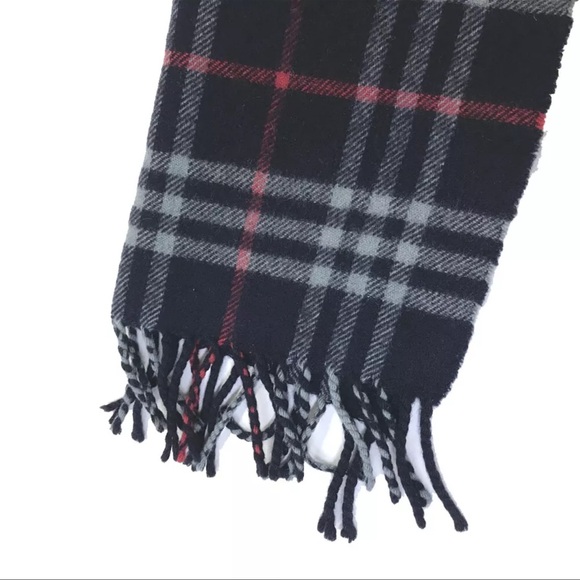 AUTH BURBERRY Nova Check 100% Cashmere Scarf